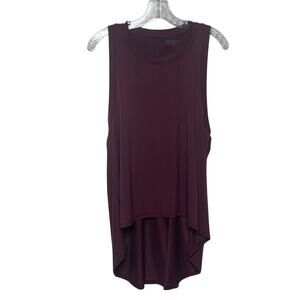 Athleta Essence Relaxed High Low Tank Top Maroon Size M